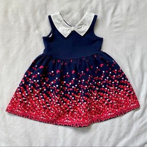 Janie and Jack NEW Heart Border Ponte  Dress Valentine Picture Day